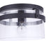 Craftmade Franklin 1 Light Outdoor Flush Mount in Midnight Model: ZA3337-MN