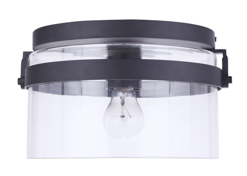 Craftmade Franklin 1 Light Outdoor Flush Mount in Midnight Model: ZA3337-MN