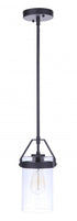 Craftmade Franklin 1 Light Outdoor Pendant in Midnight Model: ZA3311-MN