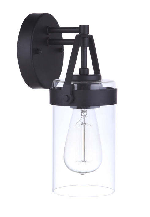 Craftmade Franklin 1 Light Small Outdoor Wall Lantern in Midnight Model: ZA3304-MN