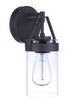 Craftmade Franklin 1 Light Small Outdoor Wall Lantern in Midnight Model: ZA3304-MN