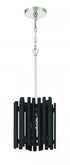 Craftmade Freeform 1 Light Pendant in Polished Nicke Black Walnut in Polished Nickel / Black Walnut Finish Model: 58491-PLNBWN
