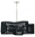 Craftmade Freeform 5 Light Large Chandelier in Polished Nicke Black Walnut in Polished Nickel / Black Walnut Finish Model: 58426-PLNBWN