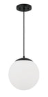 Craftmade Gaze 10 Inch 1 Light Pendant in Flat Black Model: 56891-FB