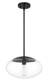 Craftmade Gaze 14 Inch 1 Light Oval Pendant in Flat Black Model: 56894-FB