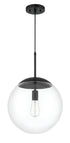 Craftmade Gaze 14 Inch 1 Light Round Pendant in Flat Black Model: 56893-FB