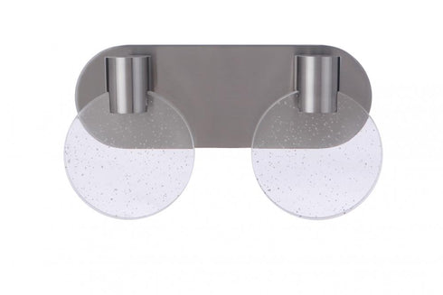 Craftmade Glisten 2 Light LED Vanity in Brushed Polished Nickel Model: 15114BNK-LED