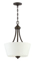 Craftmade Grace 3 Light Inverted Pendant in Espresso Finish Model: 41943-ESP