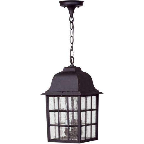 Craftmade Grid Cage Cast Grid Cage 3 Light Outdoor Pendant in Textured Black Model: Z571-TB