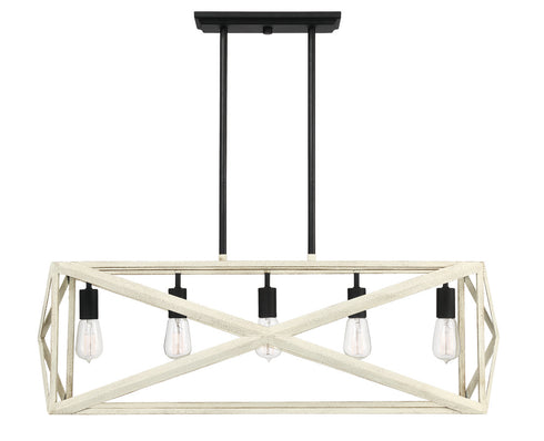 Craftmade Hansel 8 Light Island in Cottage Whit Espresso Finish Model: 51878-CWESP