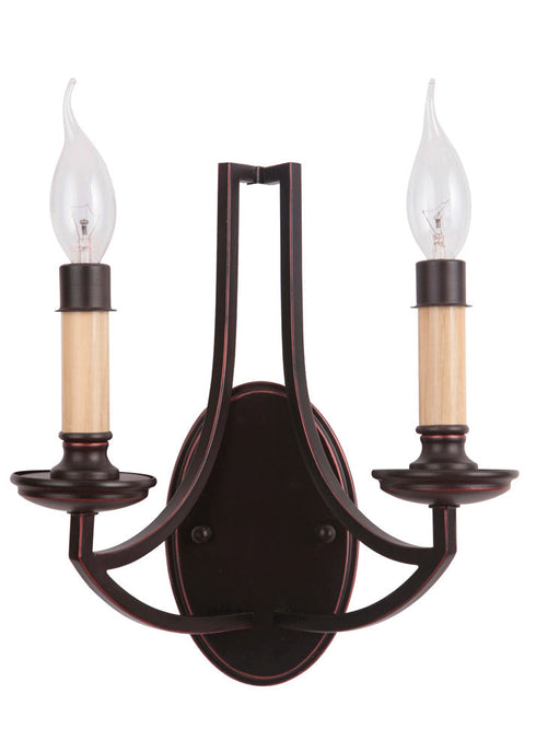 Craftmade Hayden 2 Light Wall Sconce in Oil Bronze Gilded Model: 40062-OBG