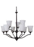 Craftmade Helena 9 Light Chandelier in Oiled Bronze Finish Model: 41729-OB