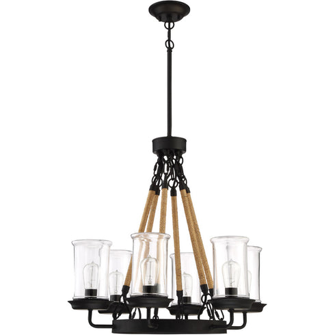 Craftmade Homestead 6 Light Outdoor Chandelier in Espresso Model: 52026-ESP