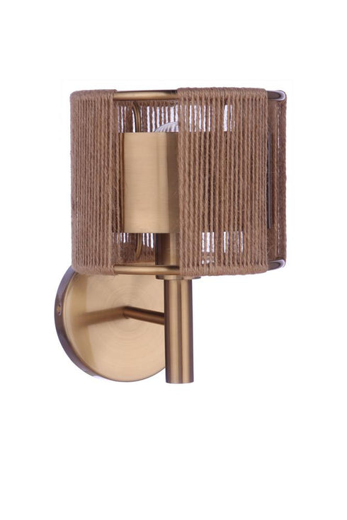 Craftmade Kensey 1 Light Wall Sconce in Flat Black Model: 59061-FB