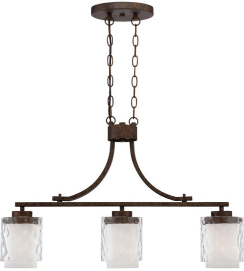 Craftmade Kenswick 3 Light Island in Peruvian Bronze Model: 35473-PR