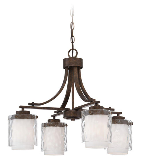 Craftmade Kenswick 4 Light Down Chandelier in Peruvian Bronze Model: 35424-PR