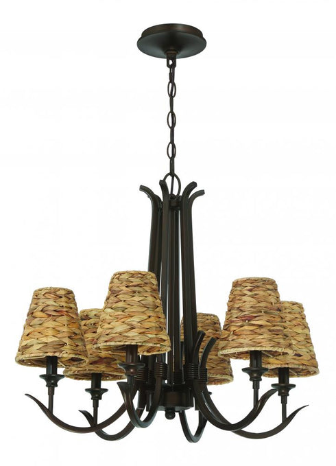 Craftmade Kokomo 6 Light Chandelier in Aged Bronze Brushed Model: 58326-ABZ