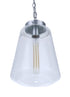 Craftmade Laclede 1 Light Large Outdoor Pendant in Satin Aluminum Model: ZA3821-SA