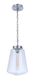 Craftmade Laclede 1 Light Large Outdoor Pendant in Satin Aluminum Model: ZA3821-SA