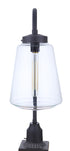 Craftmade Laclede 1 Light Large Outdoor Post Mount in Midnight Model: ZA3825-MN