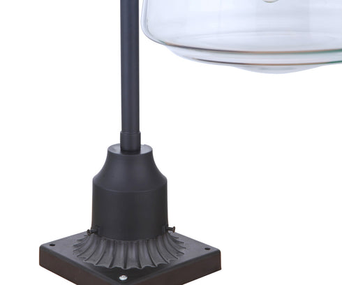 Craftmade Laclede 1 Light Large Outdoor Post Mount in Midnight Model: ZA3825-MN