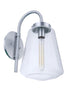 Craftmade Laclede 1 Light Large Outdoor Wall Lantern in Satin Aluminum Model: ZA3824-SA