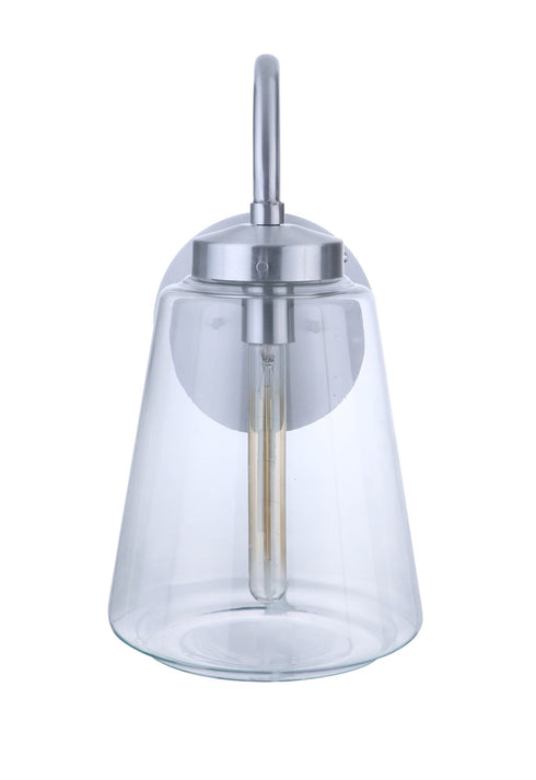 Craftmade Laclede 1 Light Large Outdoor Wall Lantern in Satin Aluminum Model: ZA3824-SA