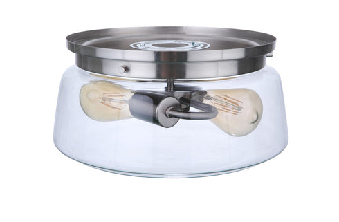 Craftmade Laclede 2 Light Outdoor Flushmount in Satin Aluminum Model: ZA3837-SA