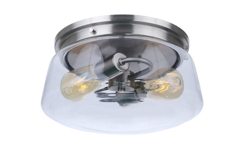Craftmade Laclede 2 Light Outdoor Flushmount in Satin Aluminum Model: ZA3837-SA