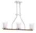 Craftmade Lark 3 Light Island in Polished Nicke Whiskey Barrel Finish Model: 46473-PLNWB