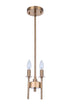 Craftmade Larrson 2 Light Mini Pendant in Brushed Polished Nickel Model: 54392-BNK