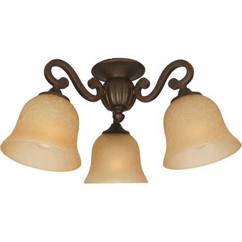 Craftmade Light Kit-Armed 3 Light Light Kit in Aged Bronze Textured Model: LK49-AG-LED