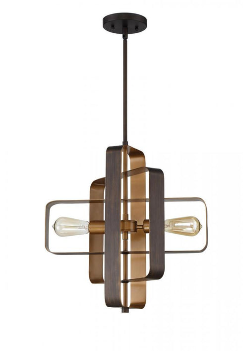 Craftmade Linked 2 Light Pendant With Rods in Aged Bronze Brushed Finish Model: 48592-ABZ