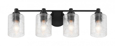 Craftmade Lyndsey 4 Light Vanity in Flat Black Model: 60204-FB