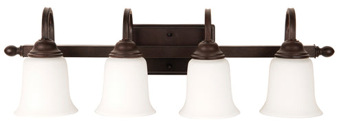 Craftmade Madison 4 Light Vanity in Aged Bronze Textured Finish Model: 15228AG4-WG