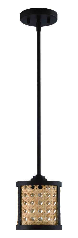 Craftmade Malaya 1 Light Mini Pendant in Aged Bronze Brushed Model: 54591-ABZ