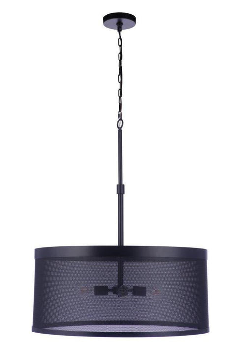 Craftmade Mesh 4 Light Pendant in Flat Black Model: 58994-FB