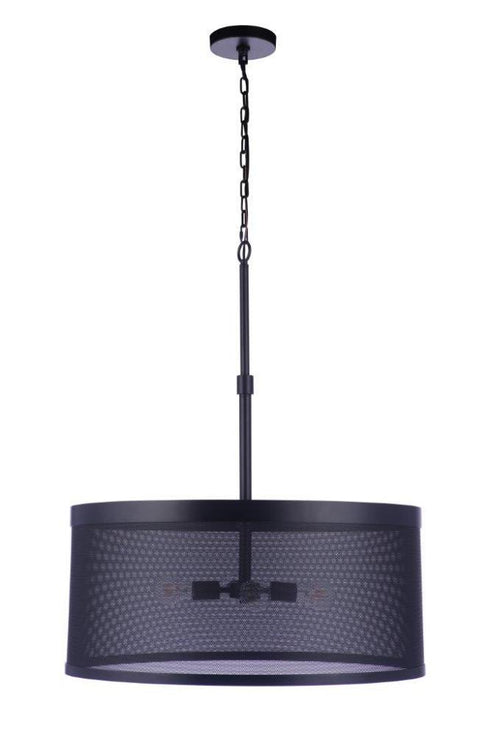 Craftmade Mesh 4 Light Pendant in Flat Black Model: 58994-FB