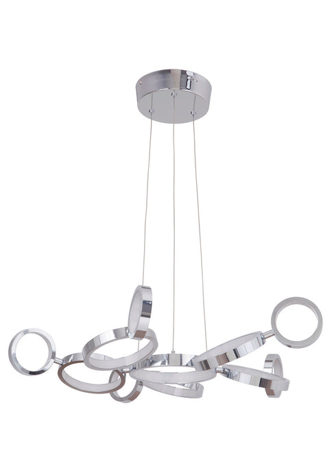 Craftmade Mira 11 Light 11 Ring LED Adjustable Pendant in Chrome Finish Model: 47191-CH-LED