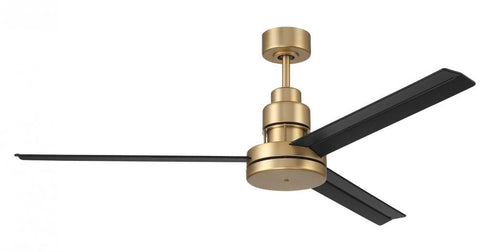 Craftmade Mondo 54 54 Inch Mondo in Satin Brass With Flat Black Blades Model: MND54SBFB3