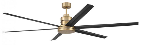 Craftmade Mondo 72 72 Inch Mondo in Satin Brass With Flat Black Blades Model: MND72SBFB6