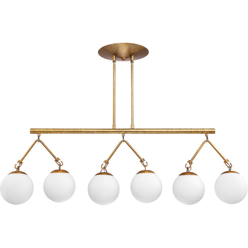 Craftmade Orion 6 Light Island in Patina Aged Brass Model: 50776-PAB