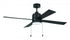 Craftmade Outdoor McCoy 52 4 Blade with Pull Chains 52 Inch Ceiling Fan Outdoor Wet Rated With ABS blades & LED Light Kit in Classic Bronze Finish Model: OMCY52CBZ4-PC