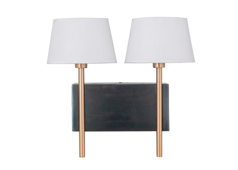 Craftmade Parker 2 Light Wall Sconce in Fired Stee Satin Brass Finish Model: 44462-FSSB