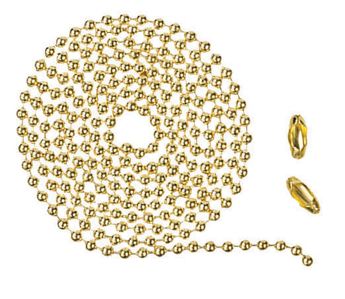 Craftmade Parts - Beaded Chain 36 Inch Beaded Chain Antique Brass Finish Model: C3-AB