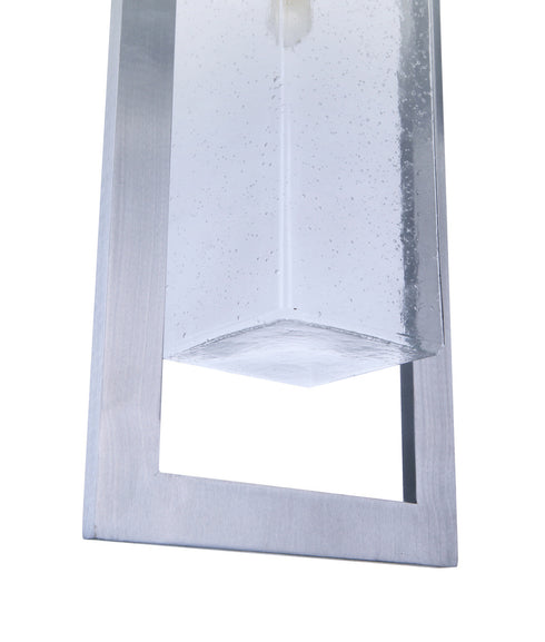 Craftmade Perimeter 1 Light Large Outdoor Pendant in Satin Aluminum Model: ZA4021-SA