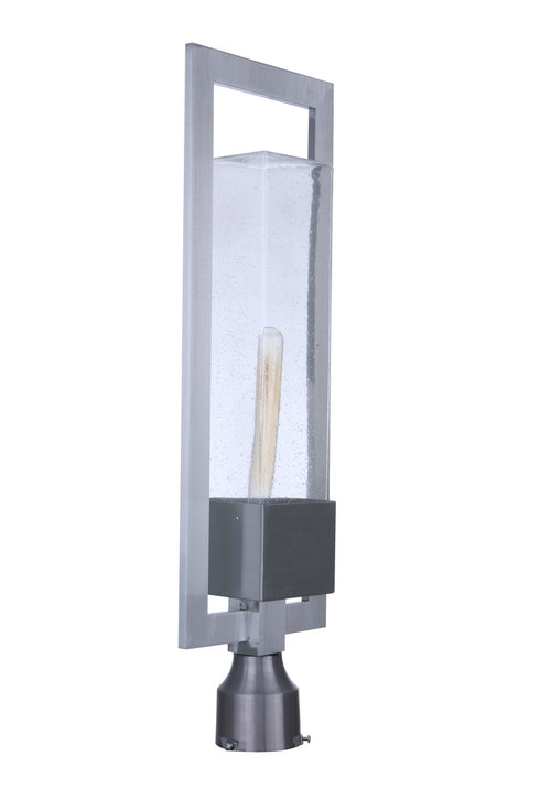 Craftmade Perimeter 1 Light Large Outdoor Post Mount in Satin Aluminum Model: ZA4025-SA