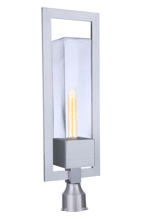 Craftmade Perimeter 1 Light Large Outdoor Post Mount in Satin Aluminum Model: ZA4025-SA
