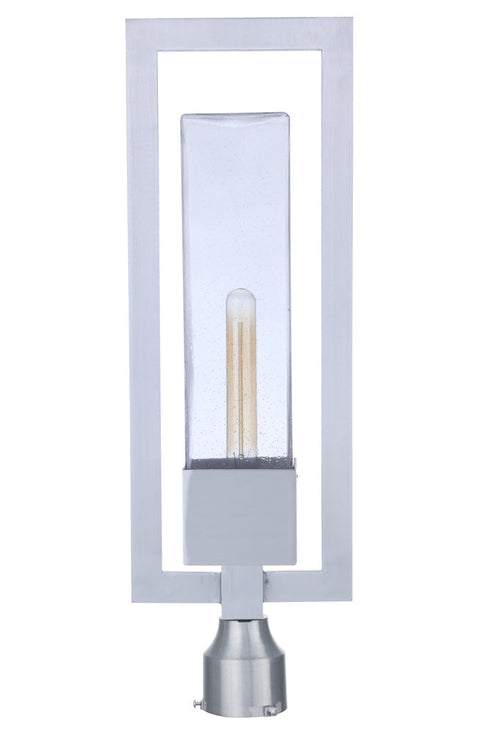 Craftmade Perimeter 1 Light Large Outdoor Post Mount in Satin Aluminum Model: ZA4025-SA