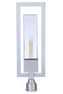 Craftmade Perimeter 1 Light Large Outdoor Post Mount in Satin Aluminum Model: ZA4025-SA